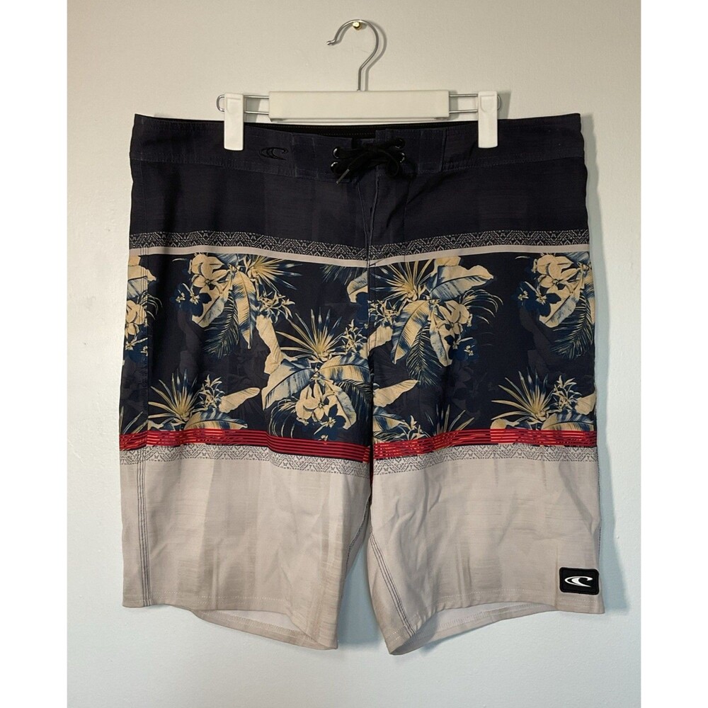 O'Neill Tropical Floral Swim Board Shorts Size 34
